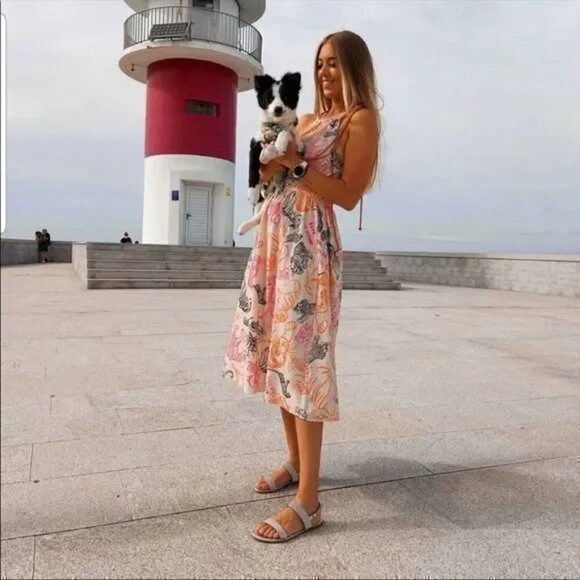 New Zara Disney Stories Collection Jungle Book Halter Midi Dress NWT Small - Picture 7 of 17